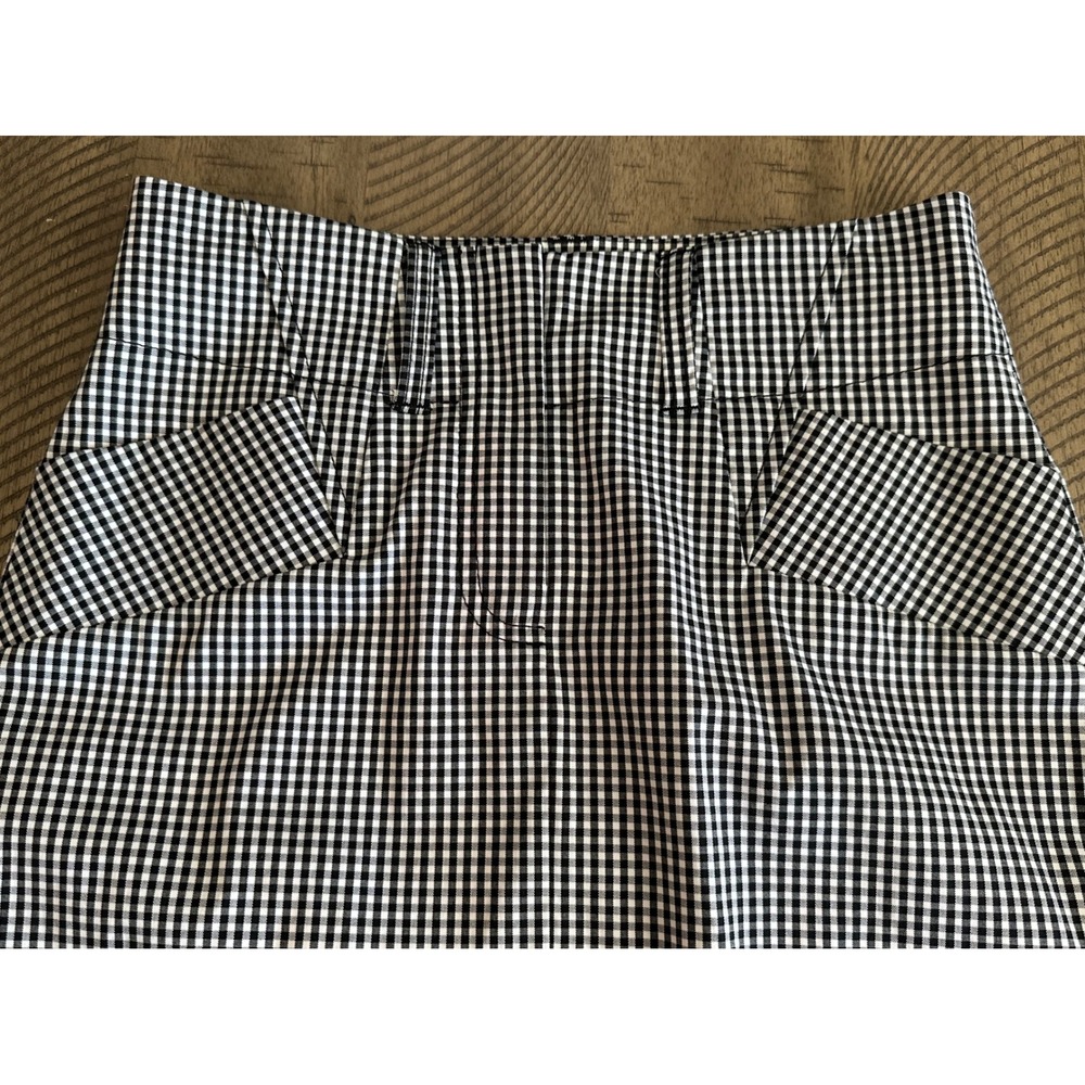 Marciano by Guess Gingham Pencil Skirt Size 2 Black & White with Hot Pink Lining - Picture 3 of 6